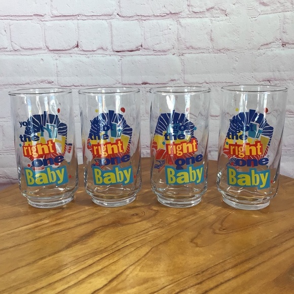 Vintage Diet Pepsi Uh Huh You Got the Right One Baby Drinking Glasses - … - Picture 2 of 8